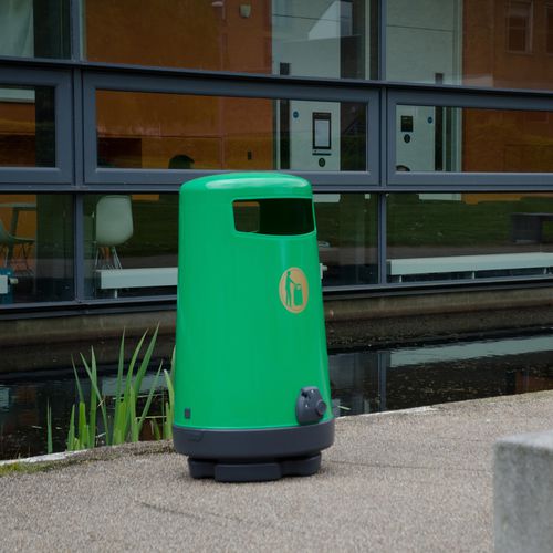 Poubelle publique - TOPSY 2000™ - Glasdon Group Limited - en plastique recyclé / avec couvercle / contemporaine