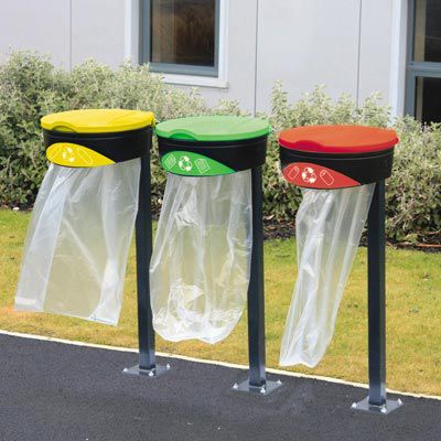Support de sac poubelle public - ORBIS™  - Glasdon Group Limited - sur piétement / en métal / professionnel