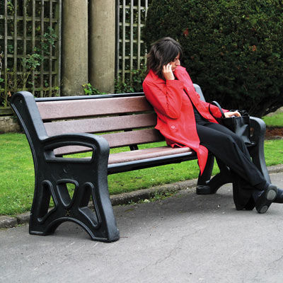 Banc public rustique - PHOENIX JUBILEE™  - Glasdon Group Limited - en plastique recyclé / en composite / avec dossier