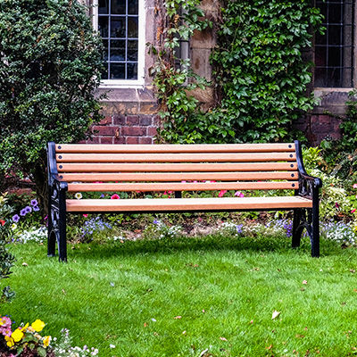 Banc public classique - LOWTHER™ SEAT - Glasdon Group Limited - en fonte d'aluminium / en plastique recyclé