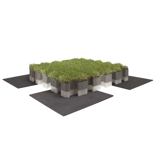 Sol synthétique - NATURE ANTISHOCK - Roofingreen - d'intérieur / d'extérieur / pour aire de jeux