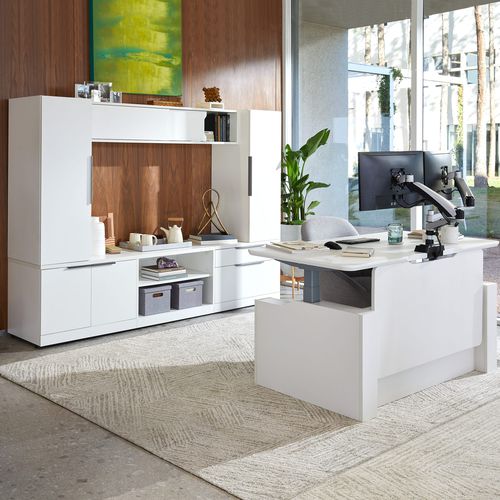 Bureau de direction - CB-EXECCLCTNWT - VARIDESK - sur pied / contemporain / en stratifié