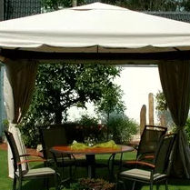 Gazebo en métal - GARDEN PAVILLIONS - LECO - en textile / toit en toile