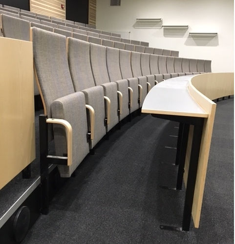 Chaise d'auditorium contemporaine - EDU - Hamari - d'intérieur / en contreplaqué moulé / avec piètement en métal