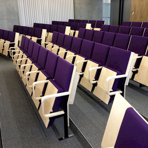 Fauteuil d'auditorium contemporain - PORI - Hamari - en tissu / en contreplaqué / en acier