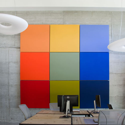 Panneau acoustique pour plafond - SILENTE - Caruso Acoustic - pour mur / suspendu / en tissu
