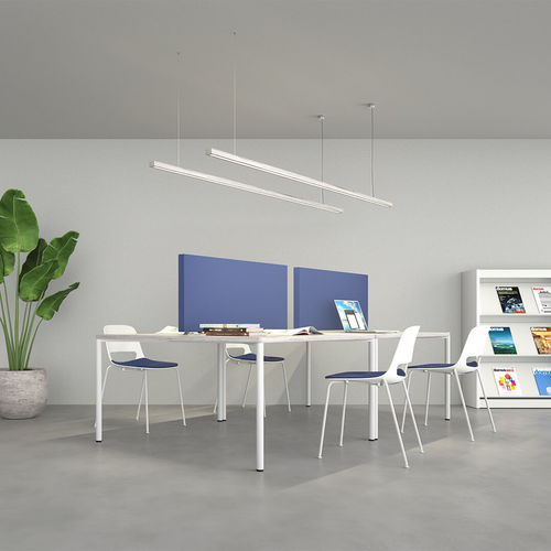 Séparateur de bureau sur bureau - SCRIBA - Caruso Acoustic - en tissu acoustique / insonorisé / modulable