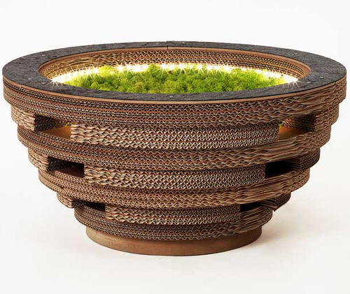 Table basse design original - TAPPO  - Lessmore - en carton / avec piètement en carton / ronde