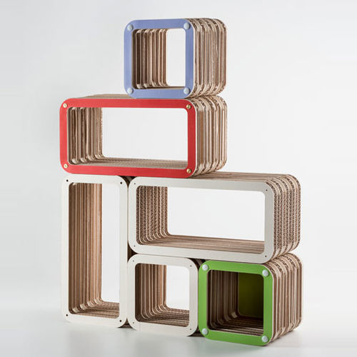 Étagère modulable - MINIMORE - Lessmore - design original / en carton / blanche