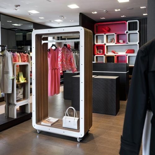 Portant design original - MORE STENDER - Lessmore - en carton / à roulettes / professionnel