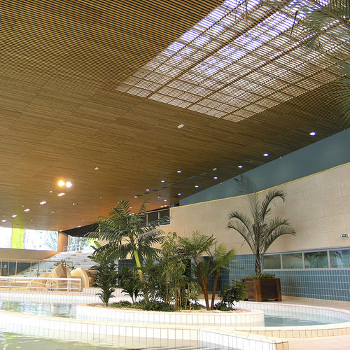 Faux-plafond en bois - LAUDER LINEA 4.2.1 - Process Bois by Laudescher - en laine de roche / en lames / acoustique