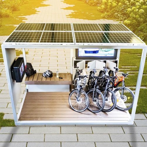 Station de recharge pour vélos électriques - CHARMAX FRAME - HBT Energietechnik e.U. - solaire / sécurisée / wifi