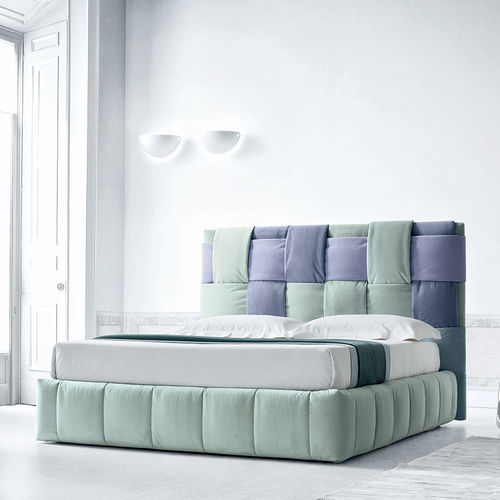 Lit double - TIFFANY - Felis s.r.l. unipersonale - contemporain / avec tête de lit / avec base de rangement