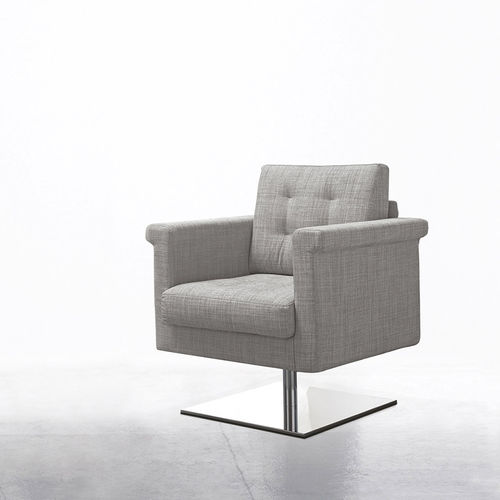 Fauteuil contemporain - TILADY  - Felis s.r.l. unipersonale - en tissu / en métal chromé / gris
