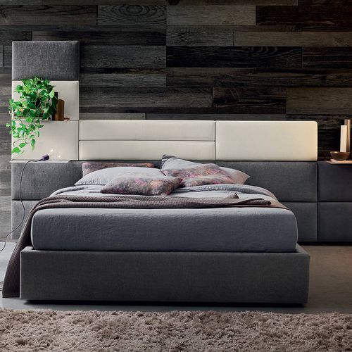 Lit double - SOMMIER - Felis s.r.l. unipersonale - simple / contemporain / tapissé