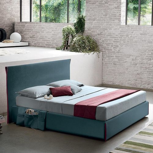 Lit double - TIM-A - Felis s.r.l. unipersonale - simple / contemporain / tapissé