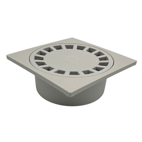 Siphon de sol en PVC - F.lli Padovan - de terrasse / avec grille / carré