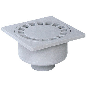 Siphon de sol en PVC - F.lli Padovan - de terrasse / avec grille / carré