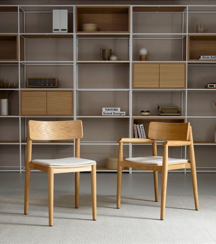 Fauteuil design scandinave - DANTE - take me HOME. - en coton / en contreplaqué / en lin