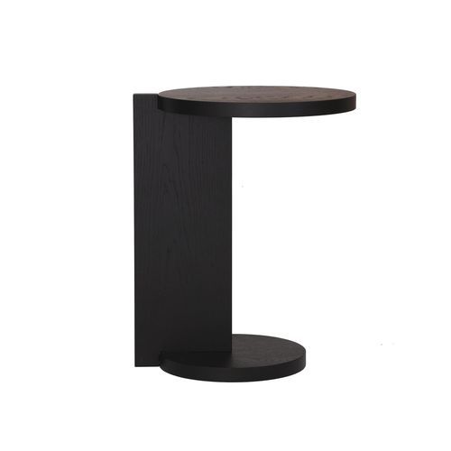 Table d'appoint contemporaine - HOLGER - take me HOME. - en placage de bois / en chêne naturel / ronde
