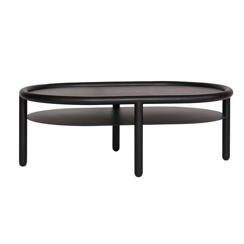Table basse design minimaliste - MONOLIT - take me HOME. - en acier à revêtement par poudre / en placage de bois / en chêne