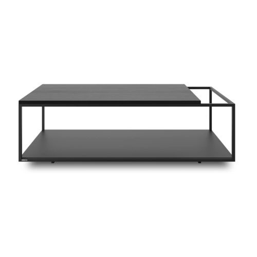 Table basse moderne - SALTO + - take me HOME. - en acier à revêtement par poudre / en placage de bois / en chêne