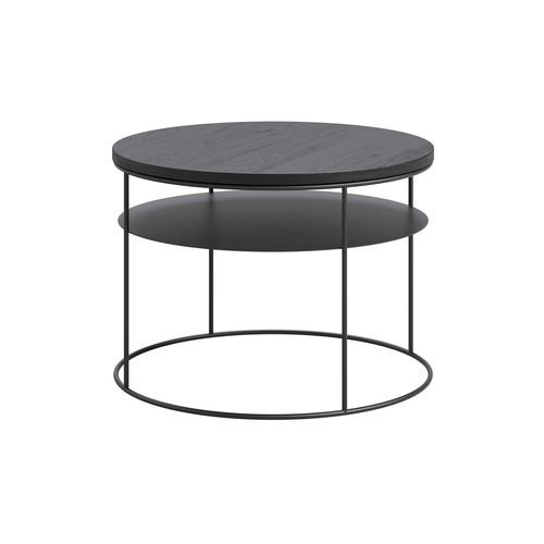 Table basse design minimaliste - AMSTERDAM ∅ 60 CM - take me HOME. - en placage de bois / en acier à revêtement par poudre / en chêne