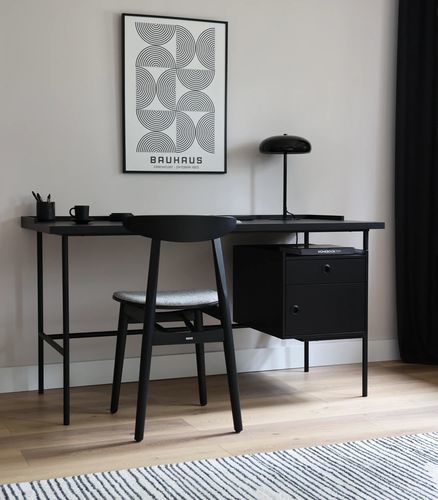 Bureau poste de travail - MARCEL - take me HOME. - sur pied / vintage / en acier à revêtement par poudre
