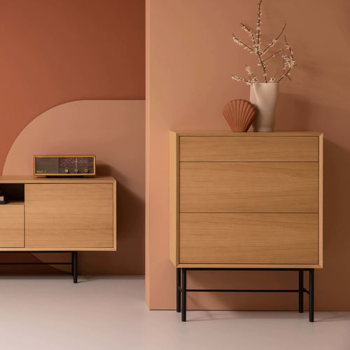 Commode haute - AURORA HIGH - take me HOME. - moderne / en chêne / en placage de bois