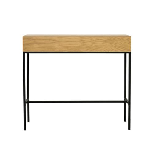 Table d'appoint de style scandinave - POLA - take me HOME. - en acier à revêtement par poudre / en placage de bois / en chêne