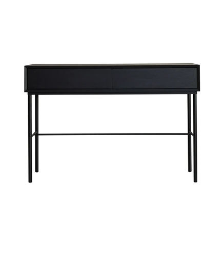 Console design minimaliste - AURORA - take me HOME. - en acier thermolaqué / en chêne naturel / avec piètement en métal
