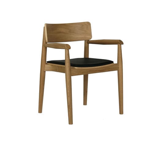 Fauteuil design scandinave - DANTE - take me HOME. - en simili cuir / en teck / en contreplaqué