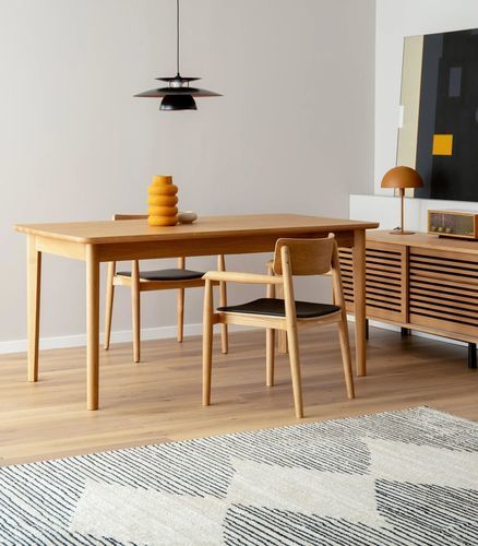 Table à manger de style - ERNEST - take me HOME. - en bois massif / en chêne / avec piètement en chêne