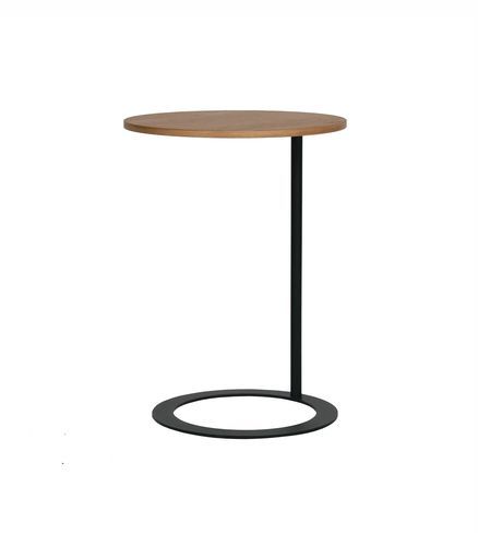 Table d'appoint contemporaine - TEO - take me HOME. - en acier à revêtement par poudre / en placage de bois / en chêne