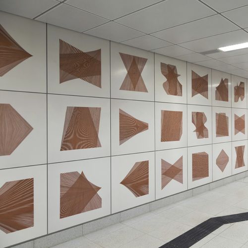 Revêtement mural en céramique - STATION WEHRHAHNLINIE DUESSELDORF, GERMANY - m&r Manufaktur GmbH - pour intérieur / pour l'extérieur / texturé