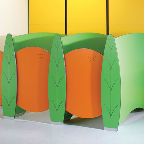 Cabine sanitaire en inox - FRUTTI  - Washroom Washroom Limited - stratifiée / pour WC / pour école maternelle