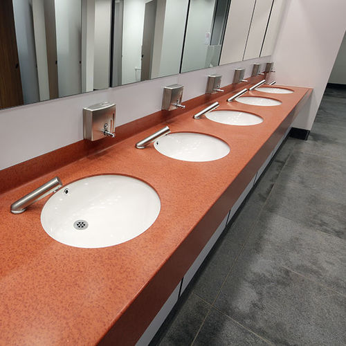 Plan vasque en Solid Surface - LG HI-MACS - Washroom Washroom Limited - à usage professionnel