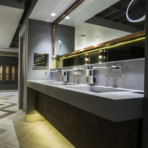 Plan vasque en composite quartz - ZODIAQ - Washroom Washroom Limited - à usage professionnel
