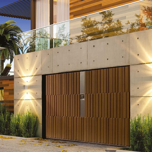 Porte de garage basculante - Matrix - SILVELOX GROUP SPA - en chêne / en mélèze / en okoumé