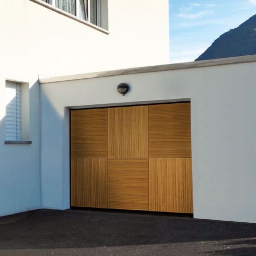 Porte de garage overlap - Tex - SILVELOX GROUP SPA - en chêne / en mélèze / en okoumé