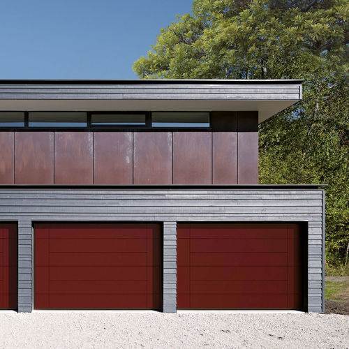 Porte de garage overlap - Geo - SILVELOX GROUP SPA - en chêne / en mélèze / en okoumé