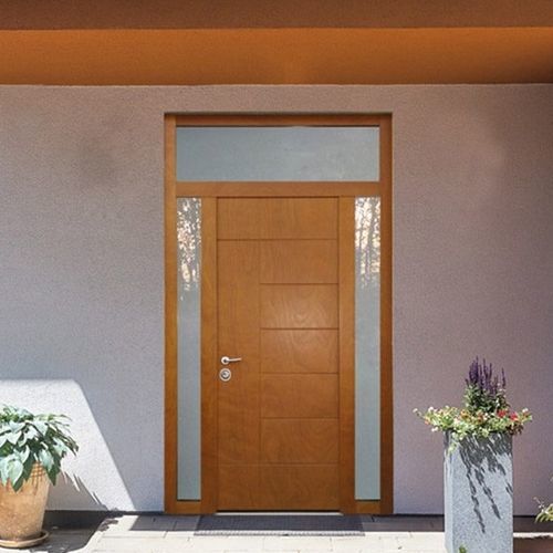 Porte d'entrée - Perseo - SILVELOX GROUP SPA - en bois / en verre / battante