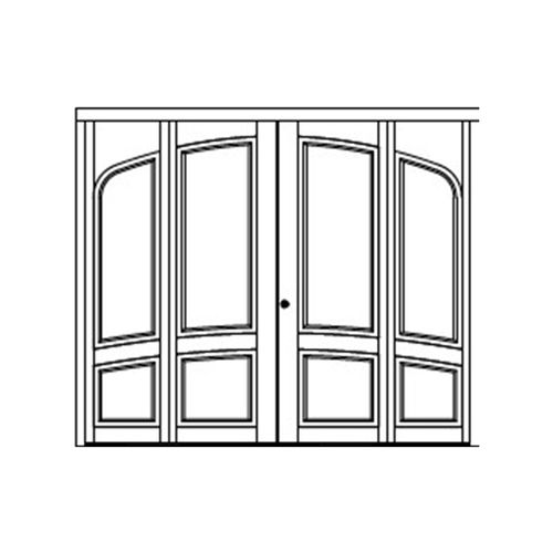 Porte d'entrée - Arc - SILVELOX GROUP SPA - en chêne / en mélèze / battante