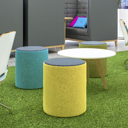 Pouf contemporain - DRUM - Frovi - en tissu / pour établissement public / vert