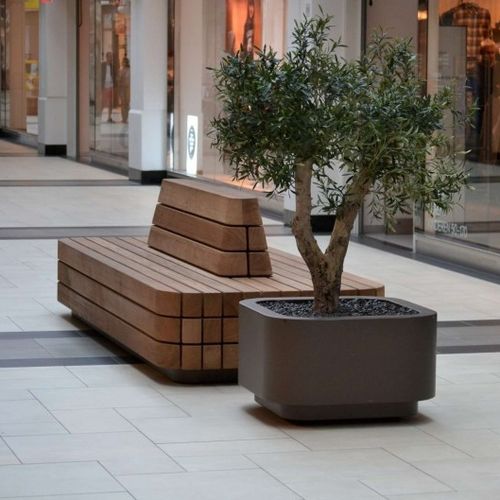 Jardinière en acier galvanisé - SOLID - CROSO FRANCE - carrée / contemporaine / pour espace public