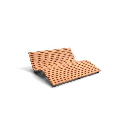 Bain de soleil contemporain - NOTARIS - CROSO FRANCE - en bois exotique / en acier galvanisé / urbain