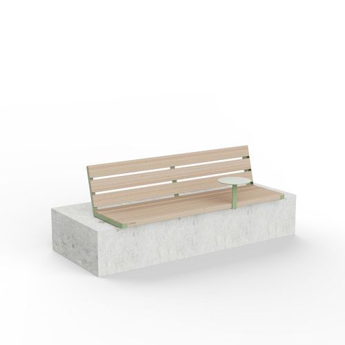 Banc en acier inoxydable à revêtement par poudre - VONDA - CROSO FRANCE - en douglas / 4 places / 3 places