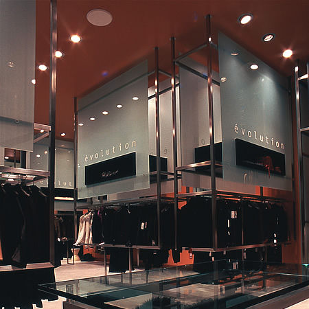 Présentoir pour vêtements - EVOLUTION - LF ITALY - mural / en inox