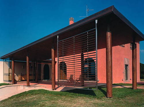 Auvent pour terrasse - PRIVATE VILLA - LF ITALY - structure en bois / en métal / plat