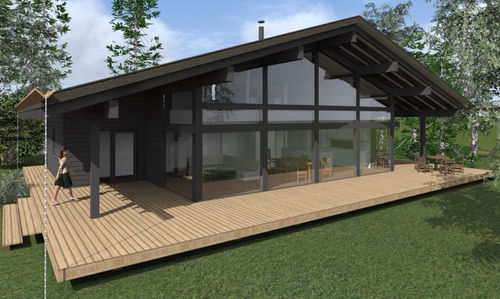 Maison préfabriquée - POLAR 173 - Polar Life Haus - écologique / contemporaine / avec terrasse